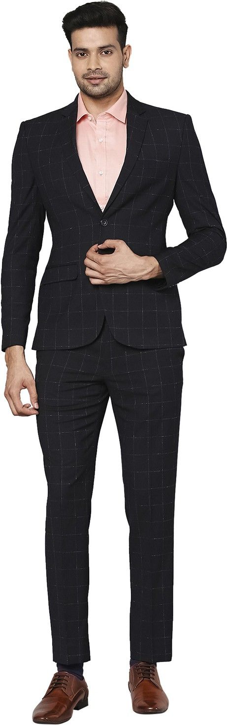 park avenue Men 2PC NOTCH BASIC- NEO Checkered Suit-picture-35