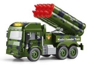 Military Pretend Play Vehicle Truck Battlefield Military Forces - Battlefield Missile Launcher Truck Light & Sound for 3+ Years Kids Rocket Launcher Push Cars Pack of 1 (Any Design Send)-image-49