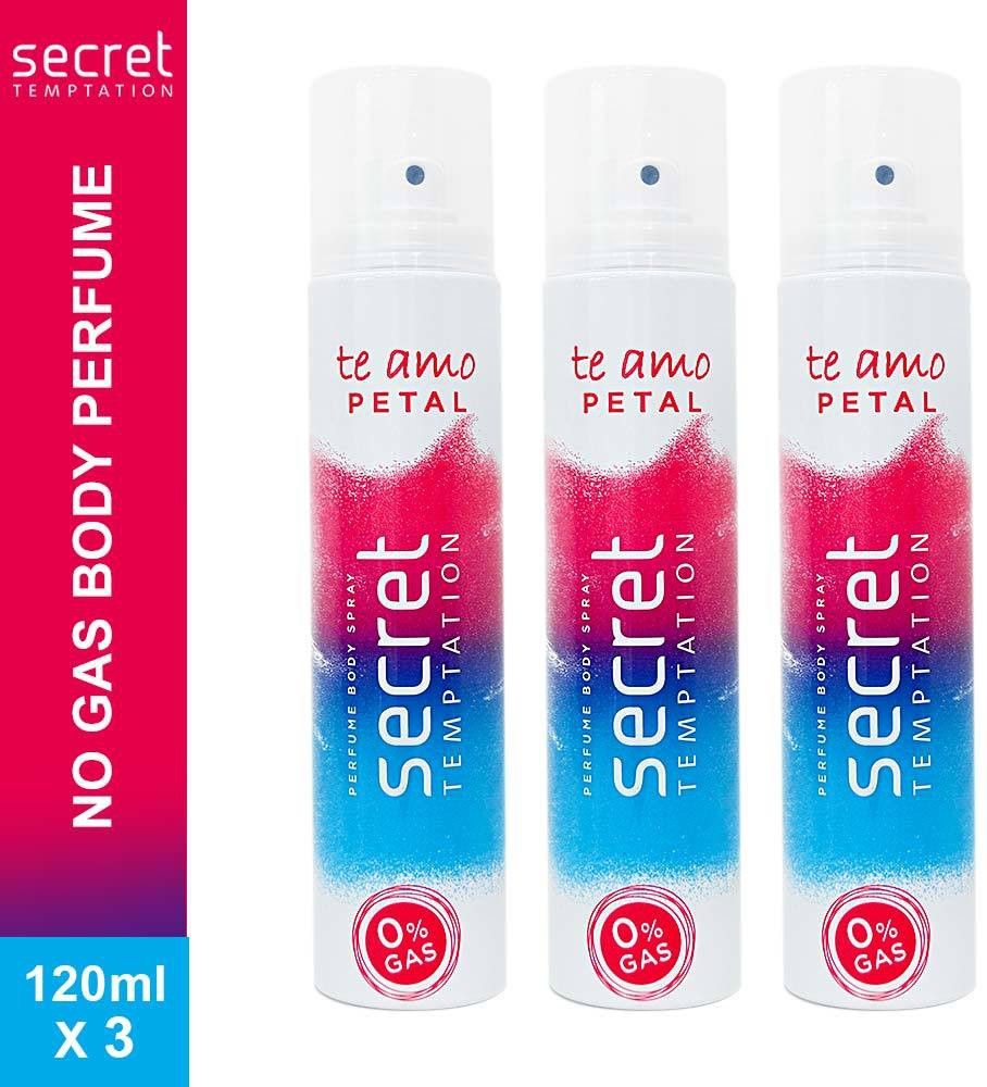 secret temptation Te Amo Petal No Gas Perfume Body Spray Combo Pack of 3 Perfume Body Spray - For Women-picture-35