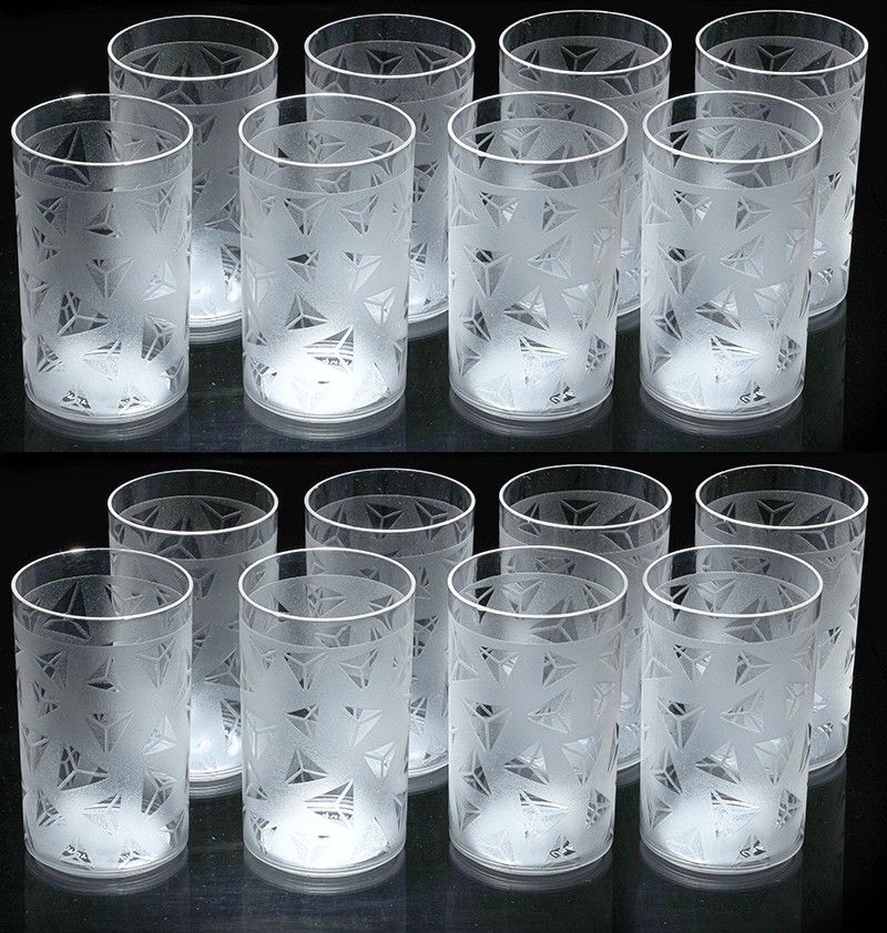 (Pack of 16) Prism Pattern Glass Set Water/Juice Glass-image-41