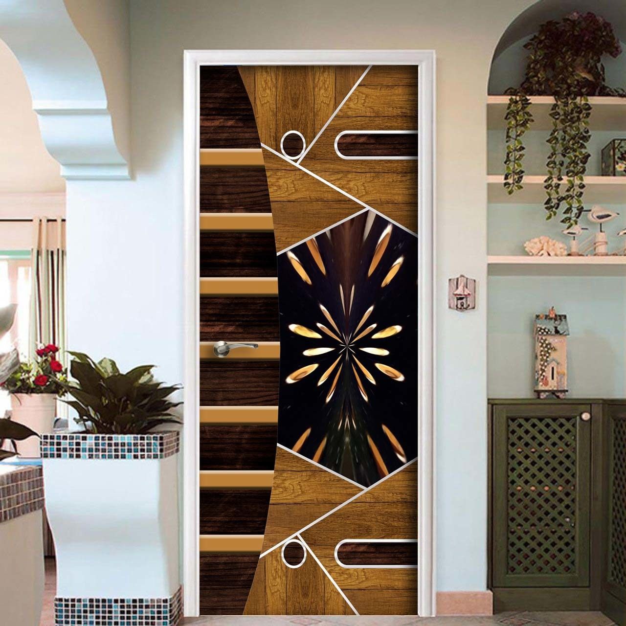 bpdesignsolution 76.2 cm Alisa Door Sticker Wallpaper Self Adhesive Sticker-picture-21