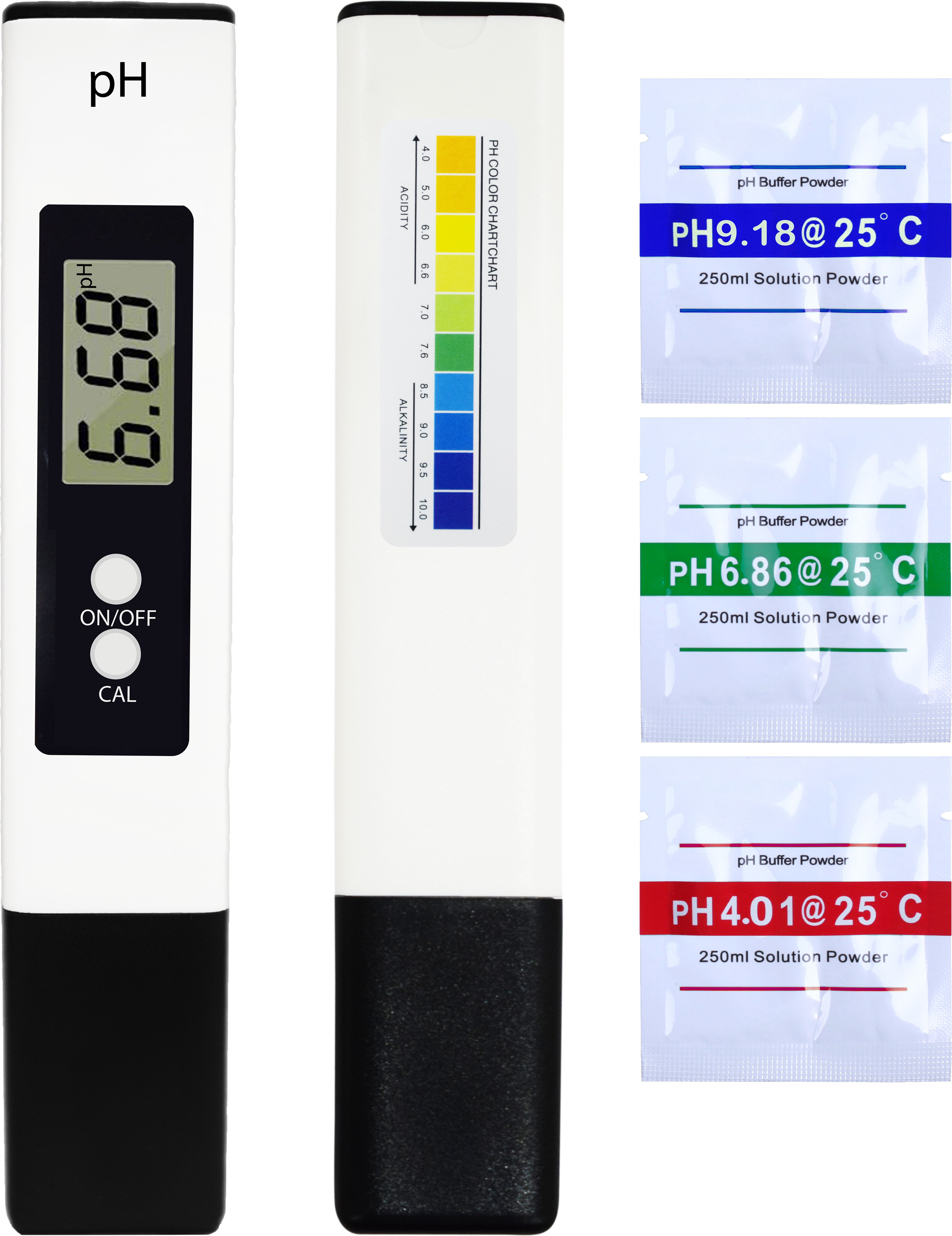 morwater Digital pH meter & buffer powder with carry case High Accuracy ±1% 0-14pH Range Digital pH Meter image 1