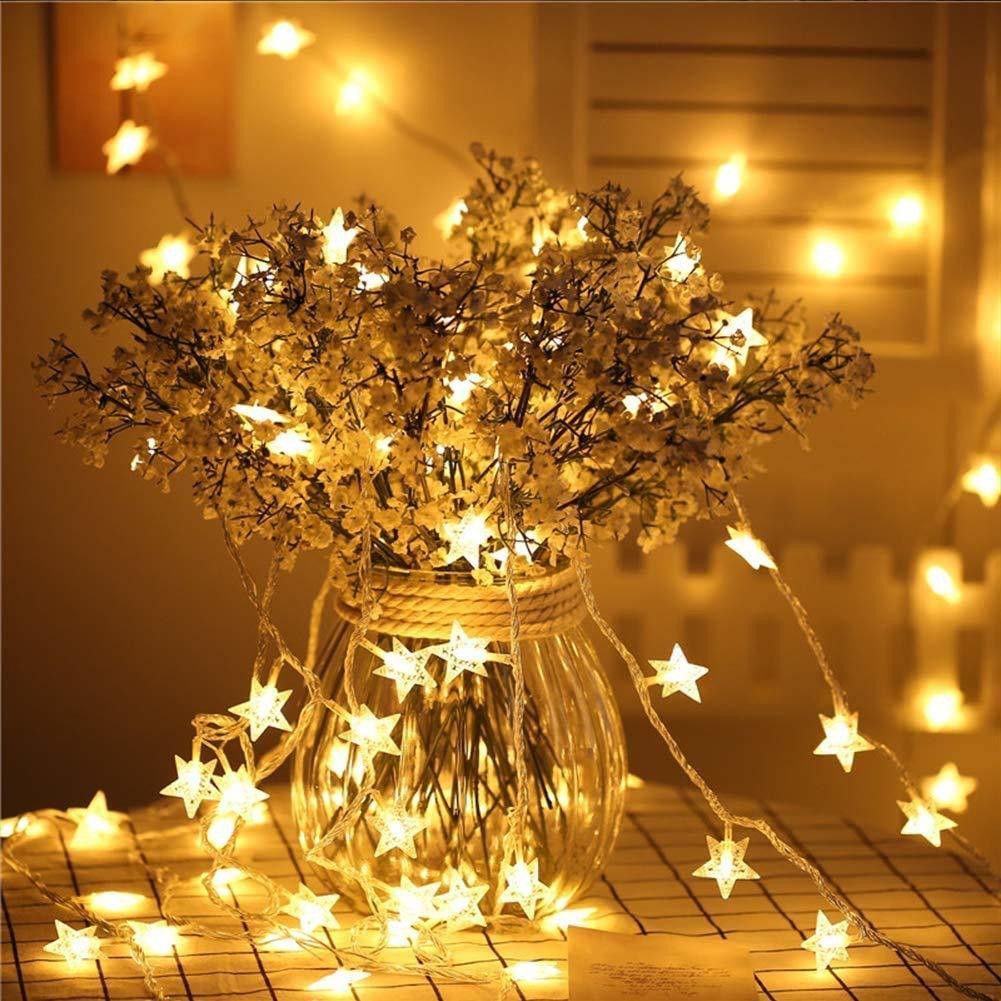 20 LEDs 5.08 m Yellow Steady Star Rice Lights-image-38