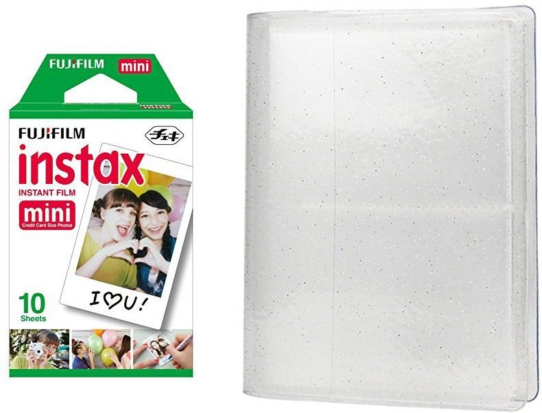 FUJIFILM Instax Mini 10x1 Sheets Instant Film with AM64 Ice White Album 64 Sheets Film Roll-image-32