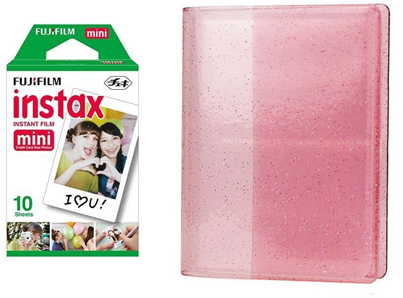 FUJIFILM Instax Mini 10x1 Sheets Instant Film with AM64 Blush Pink Album 64 Sheets Film Roll-image-36