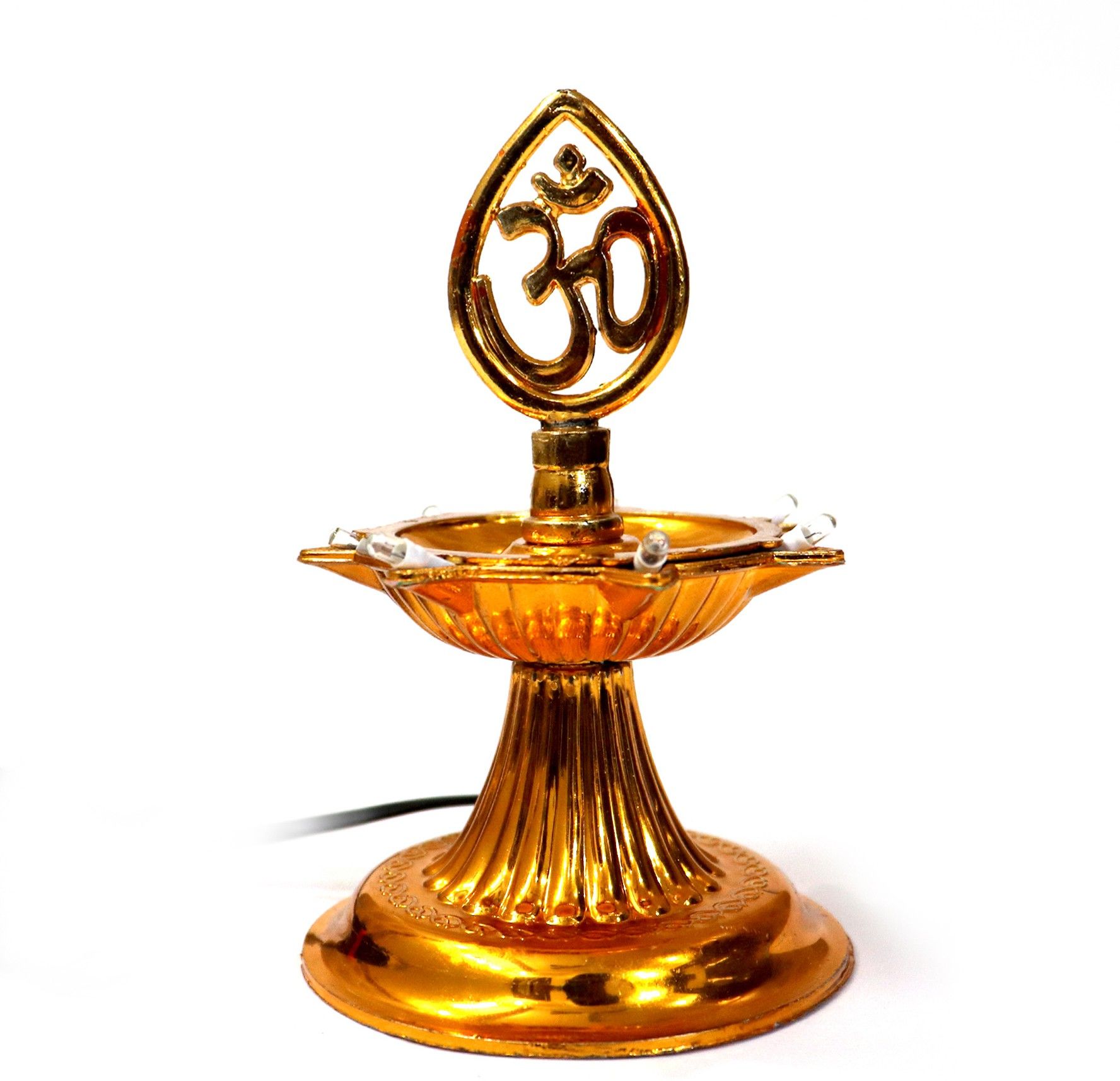 Single Layer 7 L.E.D. Electric Diya Lamp Plastic Table Diya-image-13