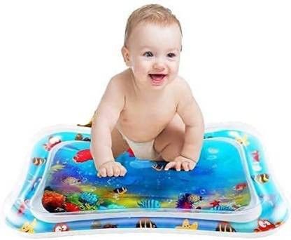 Inflatable Baby Slapped Pad Toy Tummy Time Floor Cushion Fun Activity Play Center Indoor Outdoor Water Play Mat for Baby Inflatable Swimming Mats (Multicolor) Inflatable Hoppers & Bouncer-image-14