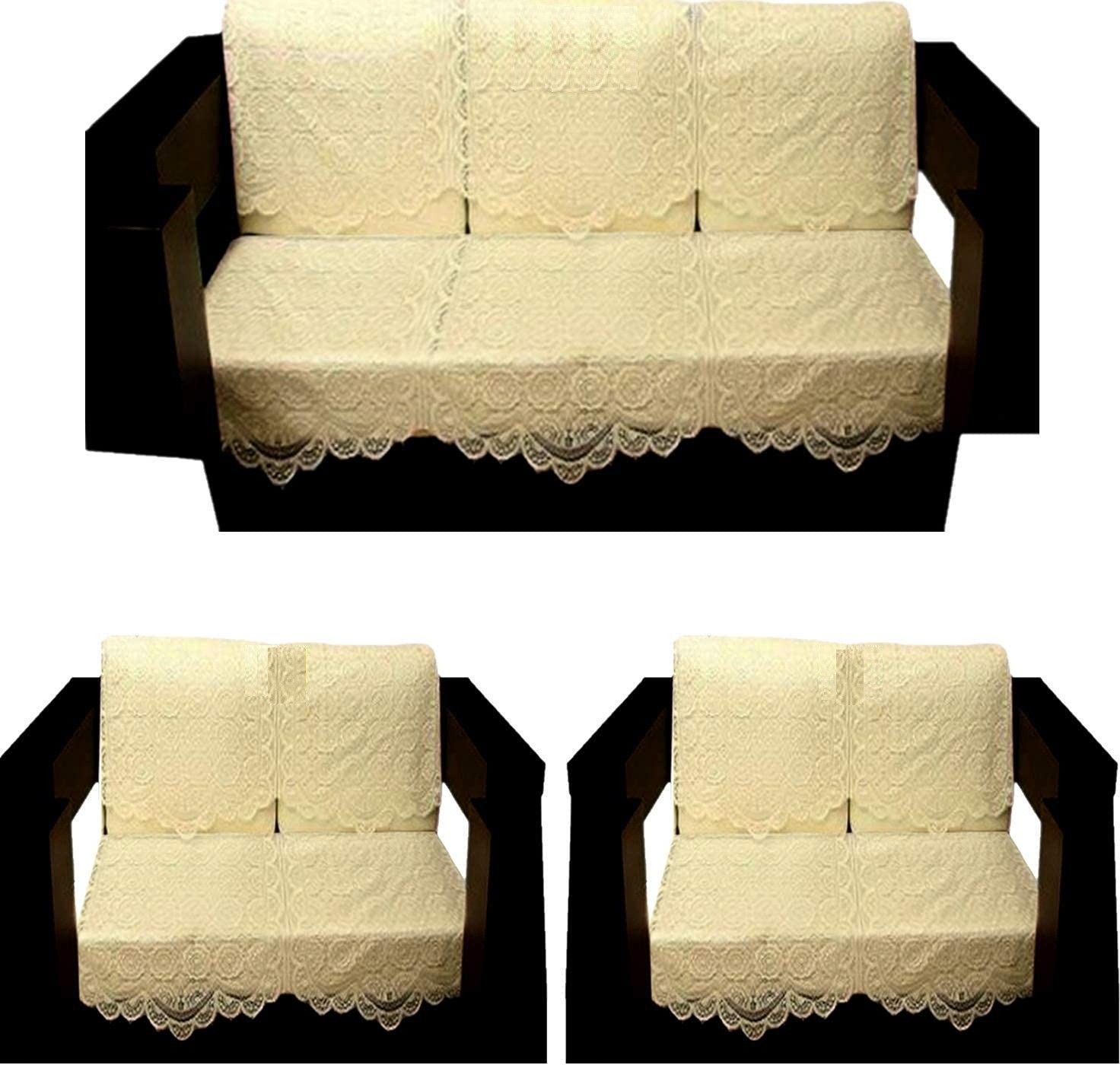 ag creations 7S Sofa Set Cover Cream Sofa Fabric-picture-23