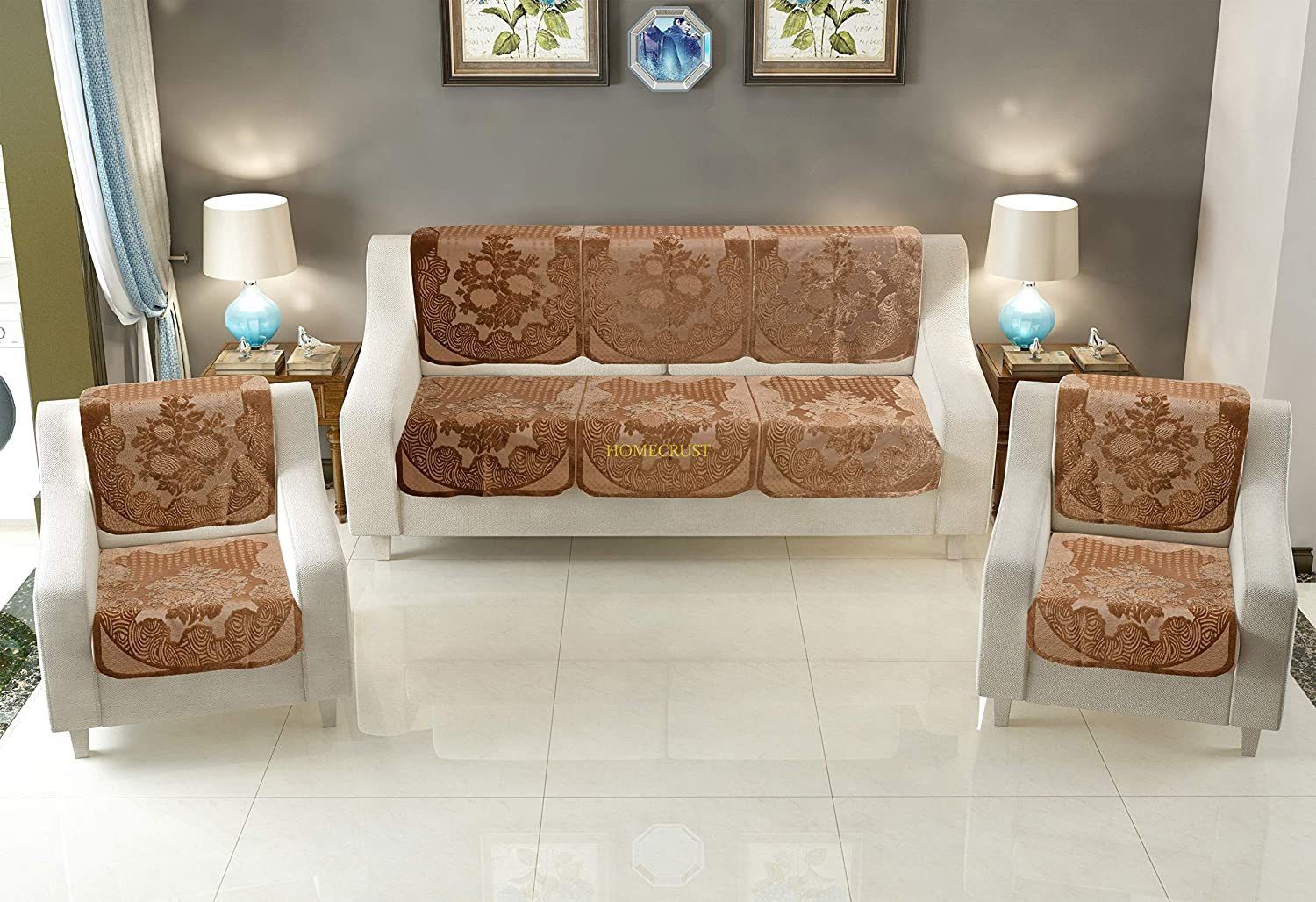 ag creations 5S Sofa Cover Velvet Gold Sofa Fabric-picture-24