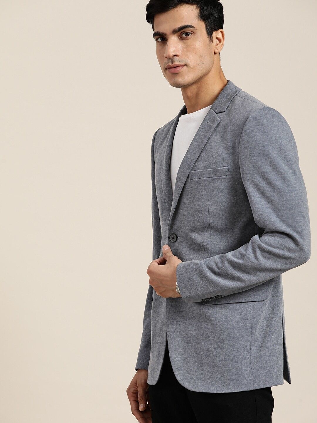 invictus Men Self Design Single Breasted Casual Blazer-picture-10