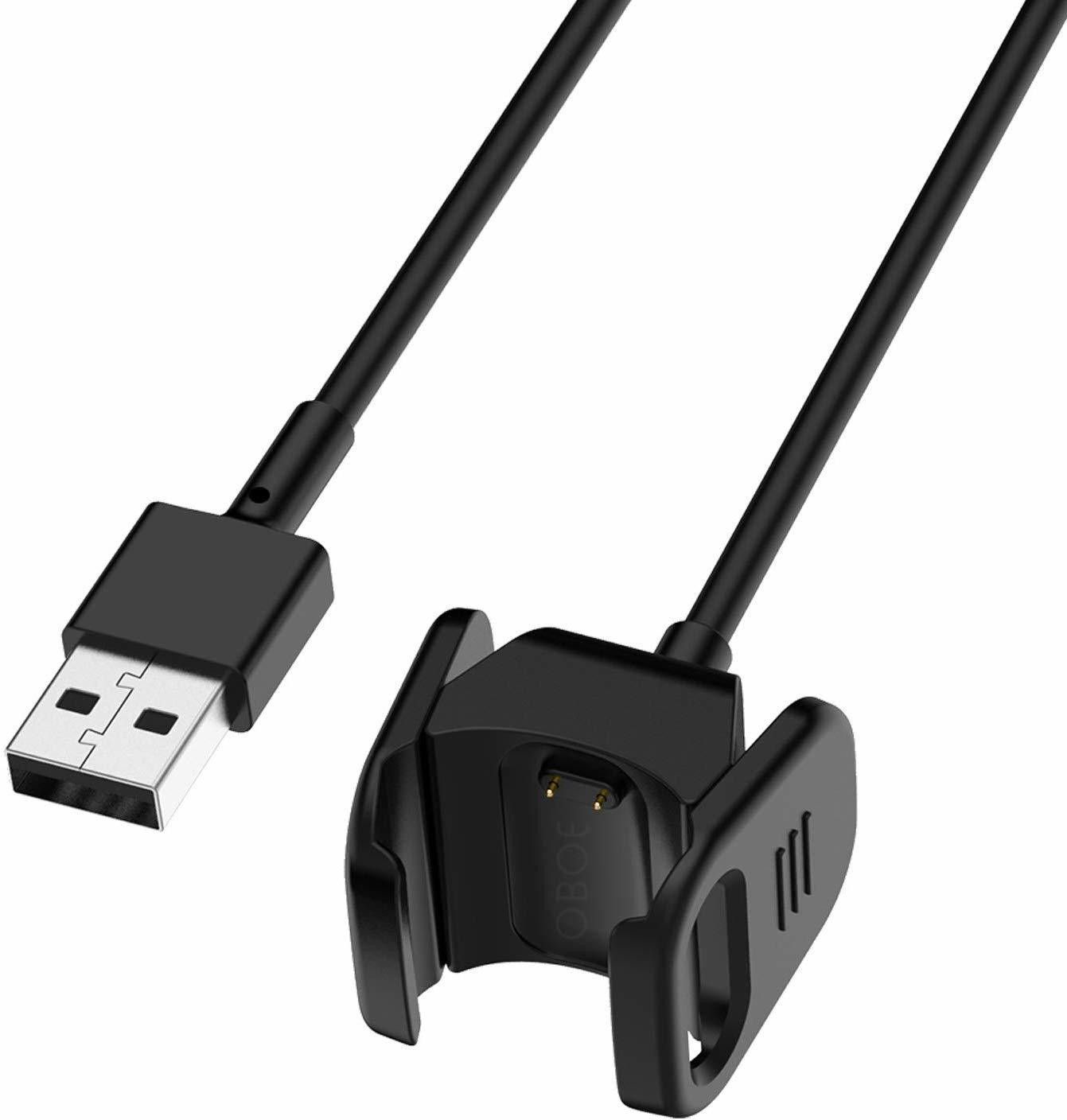 Oboe USB Charger Cable Charger Dock for Fitbit Charge 3 (Black) Charging Pad-image-29