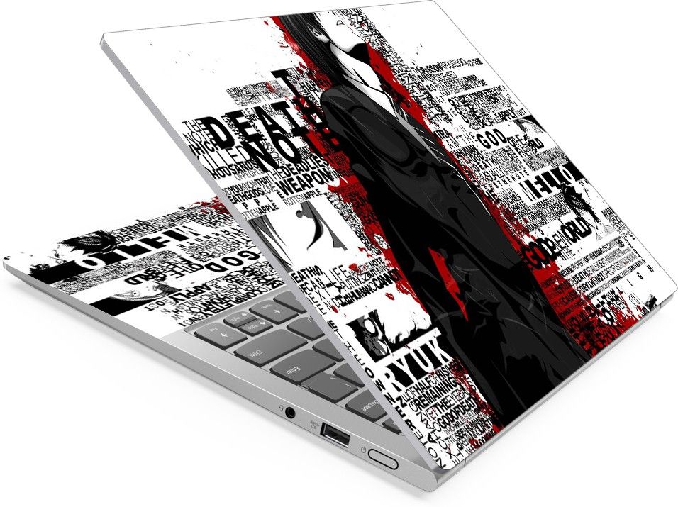 Techfit HD Printed Easy to Install Full Panel Laptop Skin/Sticker/Stretchable Vinyl/Cover for all Size Laptops upto 15.6 inch No Residue, Bubble Free - Death Note Typography Self Adhesive Vinyl Laptop Decal 15.6-image-32