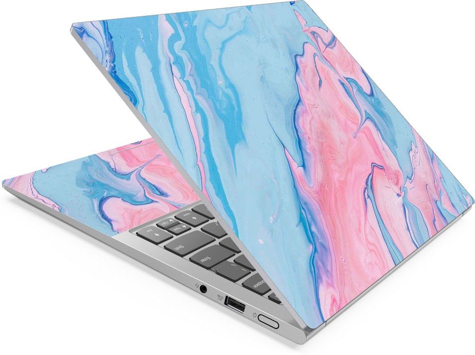 Techfit HD Printed Easy to Install Full Panel Laptop Skin/Sticker/Stretchable Vinyl/Cover for all Size Laptops upto 15.6 inch No Residue, Bubble Free - Light Megenta Blue Vinyl Laptop Decal 15.6-image-40