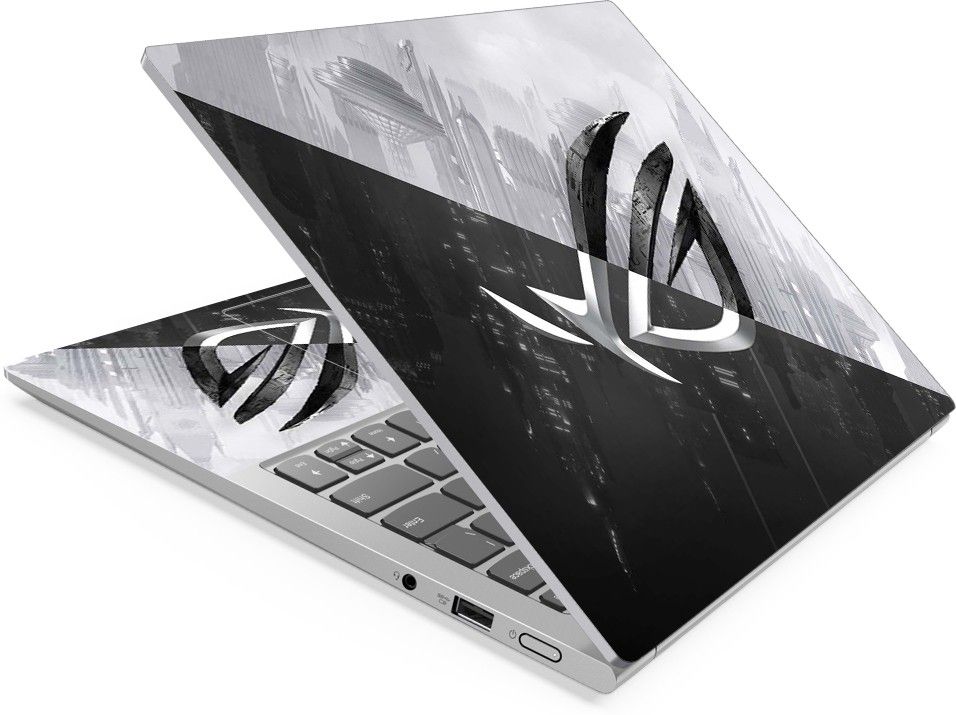 Techfit HD Printed Easy to Install Full Panel Laptop Skin/Sticker/Stretchable Vinyl/Cover for all Size Laptops upto 15.6 inch No Residue, Bubble Free - Gamers Black And White Self Adhesive Vinyl Laptop Decal 15.6-image-32