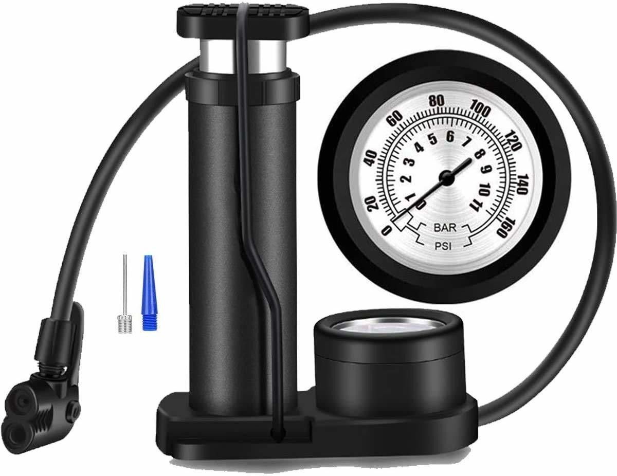 Bike Pump Foot Activated Floor Pump Air Pump for car and Bike Bicycle Bicycle Pump Bicycle, Ball, Volleyball Pump, Basketball Pump, Balloon Pump-image-19