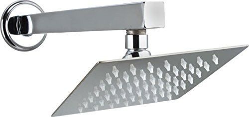 Steadfast Ultra Slim Shower 6 X 6 Stainless Steel 304 Grade + 12 Inch Heavy Square Shower Arm 18 Ghz + Square Flange Complete Set Fixed Mount-image-23