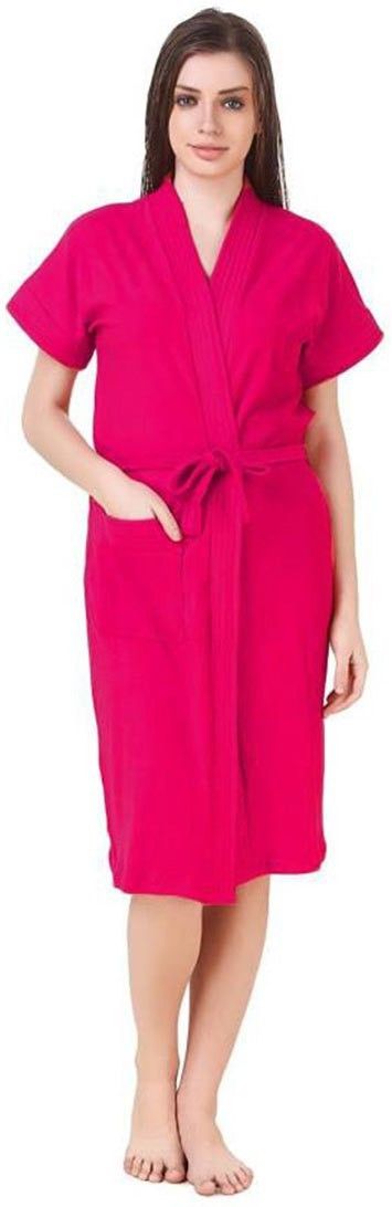 Pink Free Size Bath Robe-image-45
