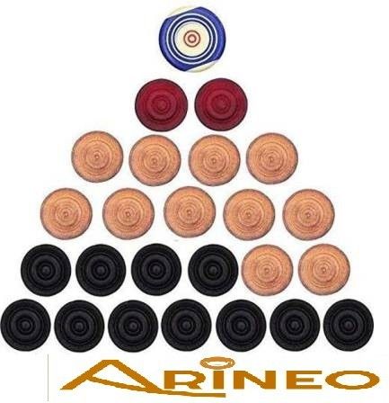 arineo Carom Coin and Striker Pack of 25 Carrom Pawns Carrom Pawns-picture-26
