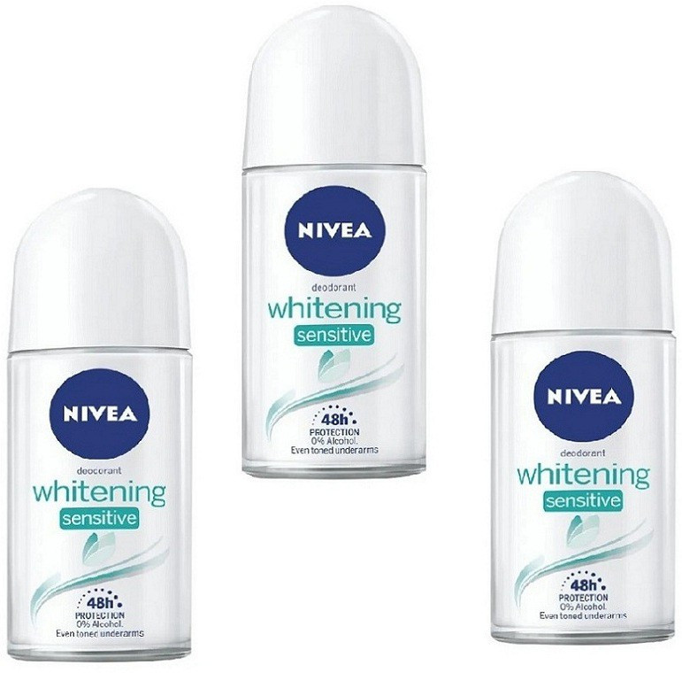 nivea Whitening Sensitive Roll on 25ml Each For Women Set of =3 Deodorant Roll-on - For Women image 1