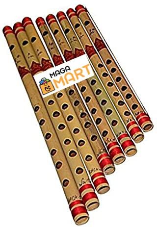 maga mart | MUSICAL | 8 PCS | NATURAL | BAMBOO | FLUTE | INDIAN | BANSURI | SET | PROFESSIONAL | FLUTES | Bamboo Flute-picture-27