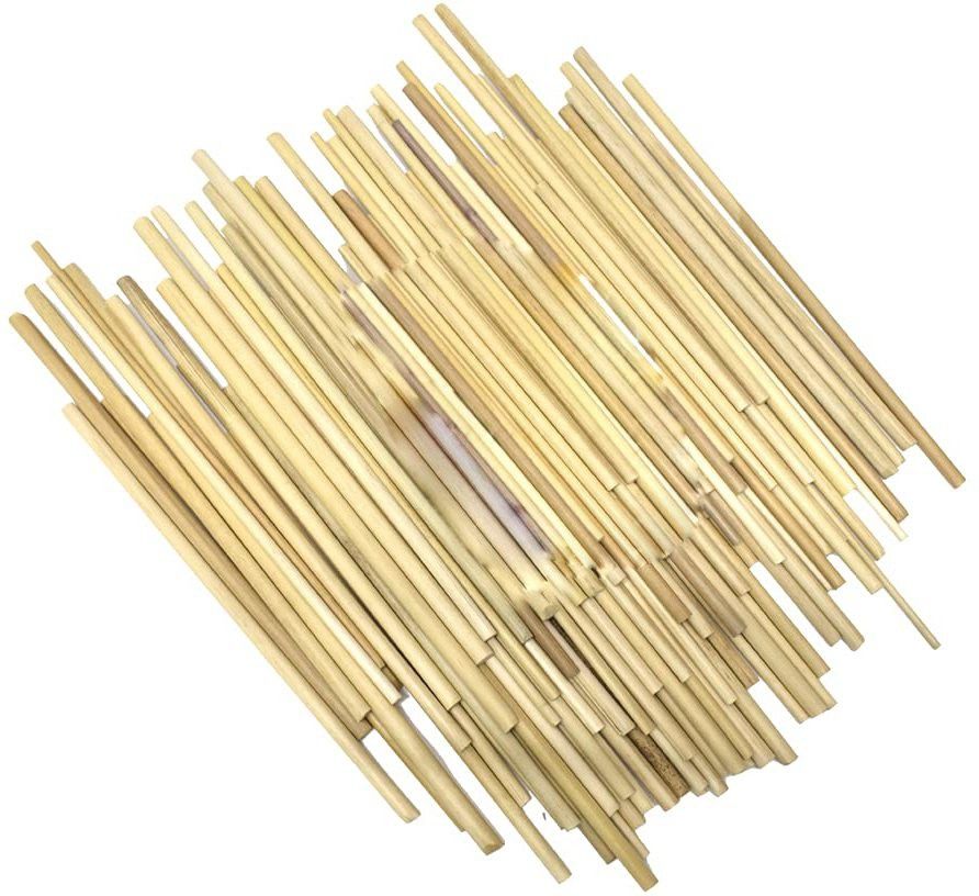 asian hobby crafts Natural Unfinished Round Bamboo Sticks (9-inch) -Pack of 100 Disposable Bamboo Spork Set-picture-18