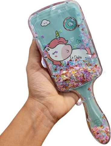 le delite air Brush, Unicorn Hair Brush Ball-Tipped Bristle & Air Cushion Anti Static No Frizz Comb for Women Girls Thick Wet Damaged Curly Long Hair Volume Massage, Detangler Comb Kids Gift Combo-picture-18