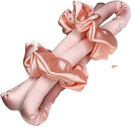 maa shopping Silk curling ribbon, heatless hair curling set with2 Scrunchies, silk satin curler ribbon set, heatless curls(pack of 1) (pink) Hair Curler-picture-21