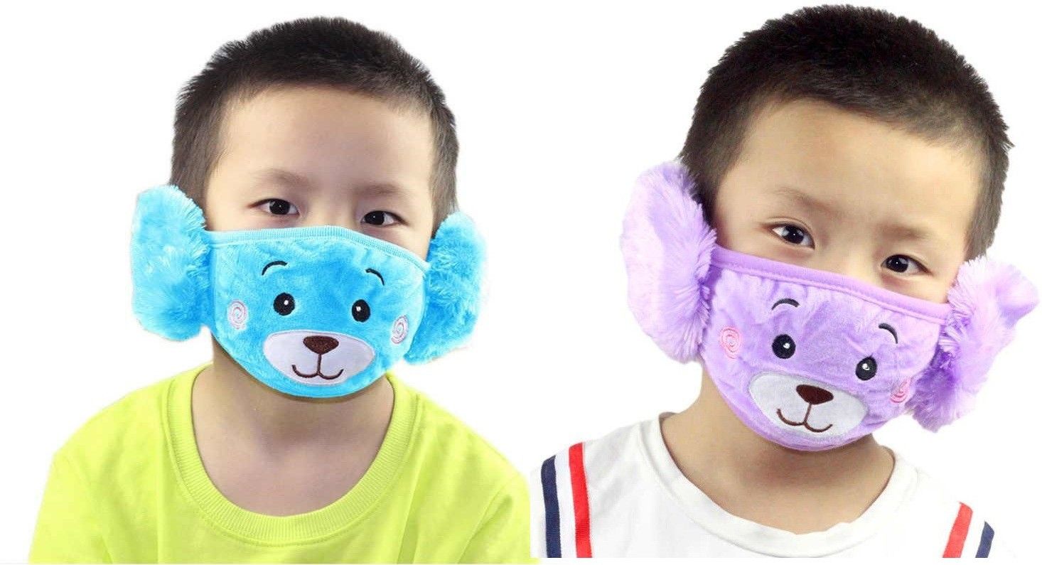 4 you Kids Girl's and Boys' Warm Winter Face Mask with Plush Ear Muffs Covers, (3 Years to 10 Years) for Autumn Winter (Set of 2) Ear Muff-picture-14