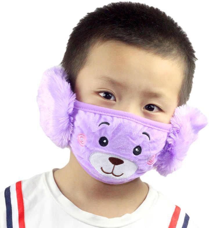 fashion point Girl's and Boys' Warm Winter Face Mask with Plush Ear Muffs Covers, Free size Ear Muff-picture-21