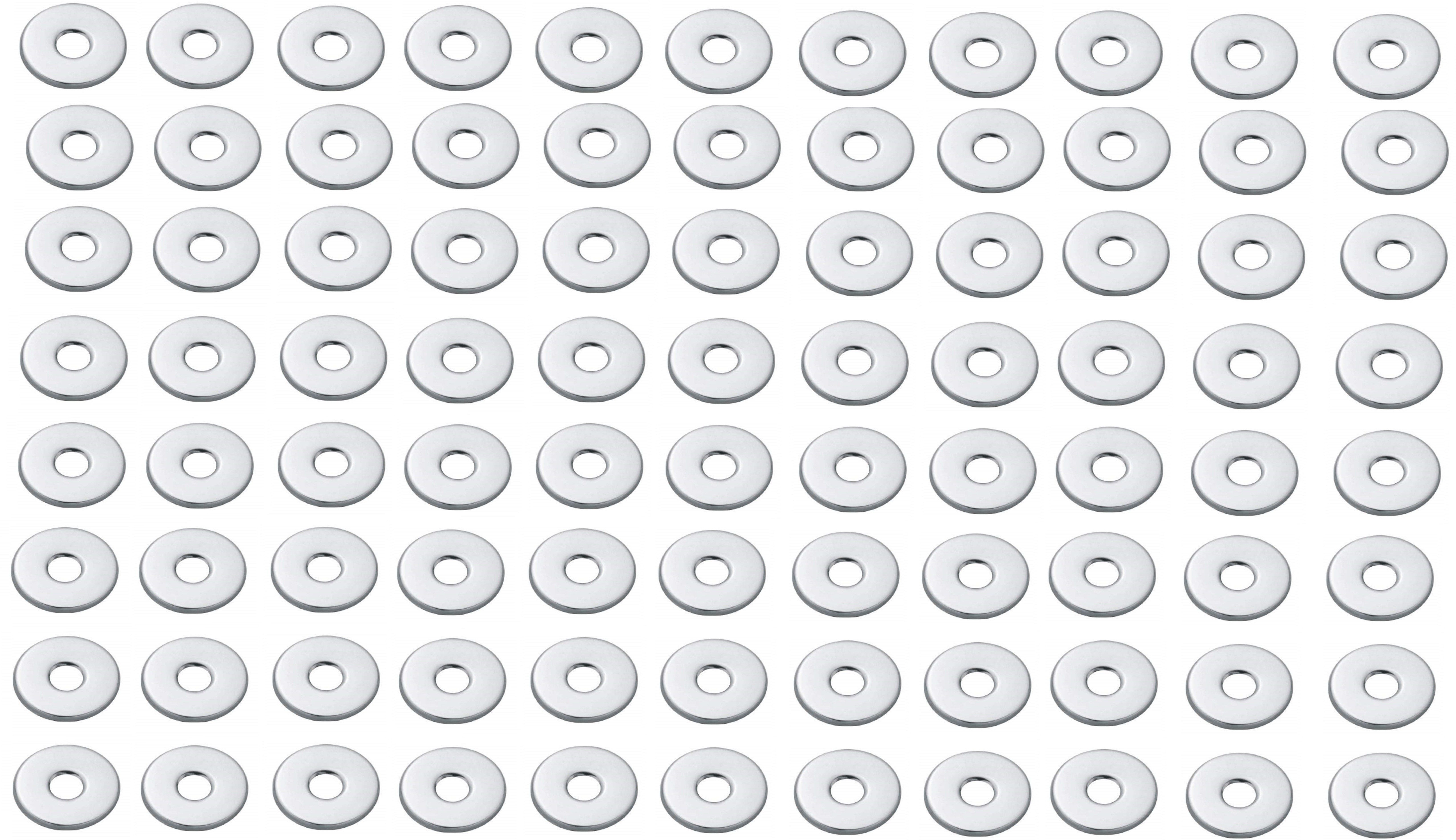 Chrome Plated Round Wall Flange/Free Cap for Taps/Tap Plate Bathroom Mixture in Kitchen/Bathroom Fittings/Wash Area Bathroom Accessories (Pack of 100 PC) Plate Flange