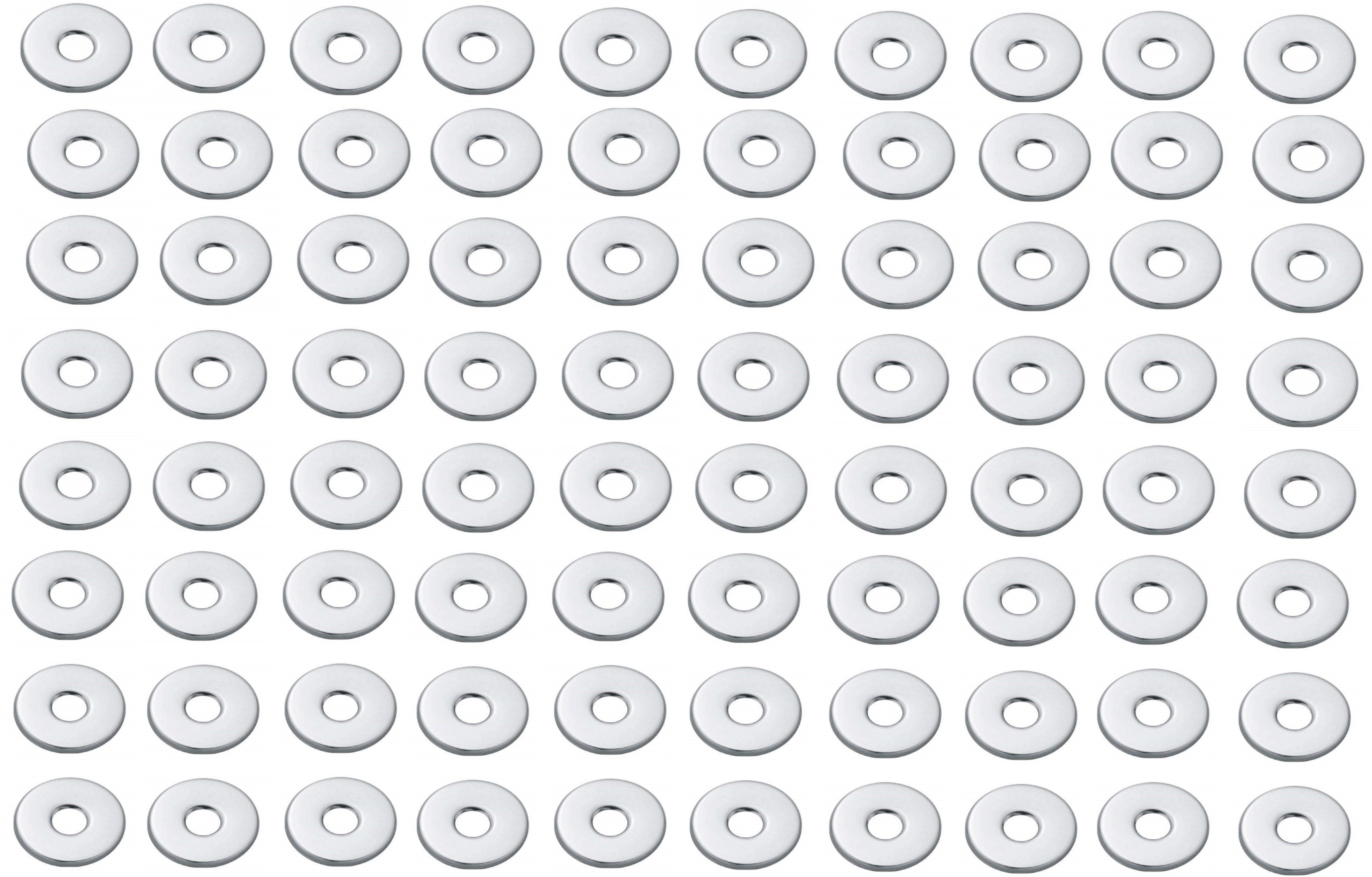 Chrome Plated Round Wall Flange/Free Cap for Taps/Tap Plate Bathroom Mixture in Kitchen/Bathroom Fittings/Wash Area Bathroom Accessories (Pack of 90 PC) Plate Flange