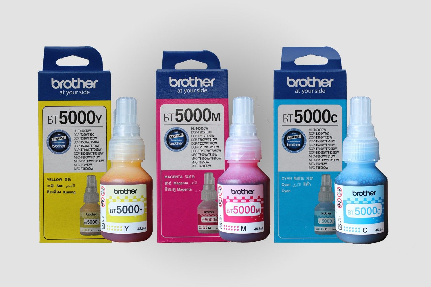 brother BT5000C, BT5000M,BT5000Y Tri-Color Ink Bottle