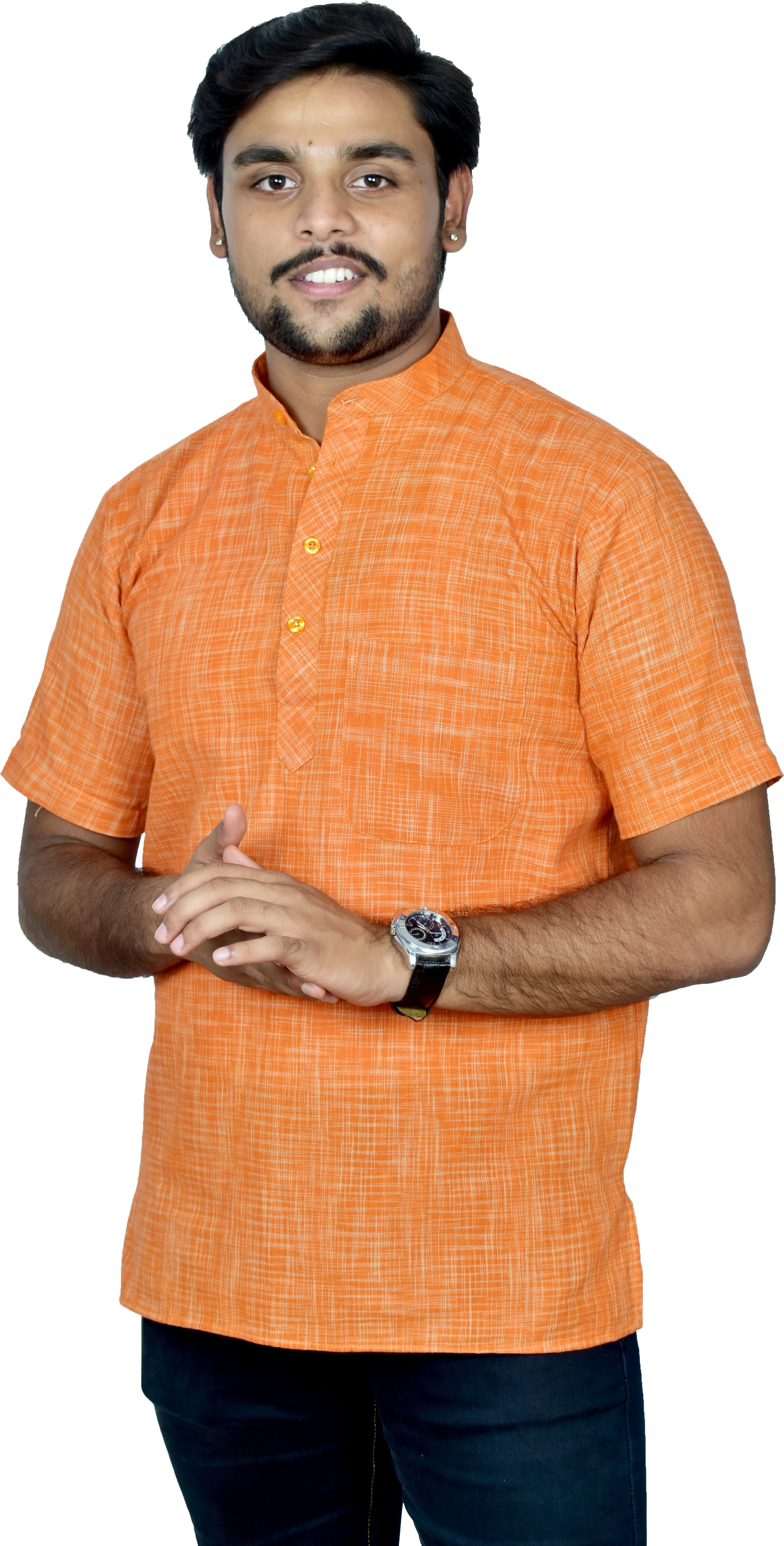 divine creation Men Self Design Pure Cotton Straight Kurta-picture-21
