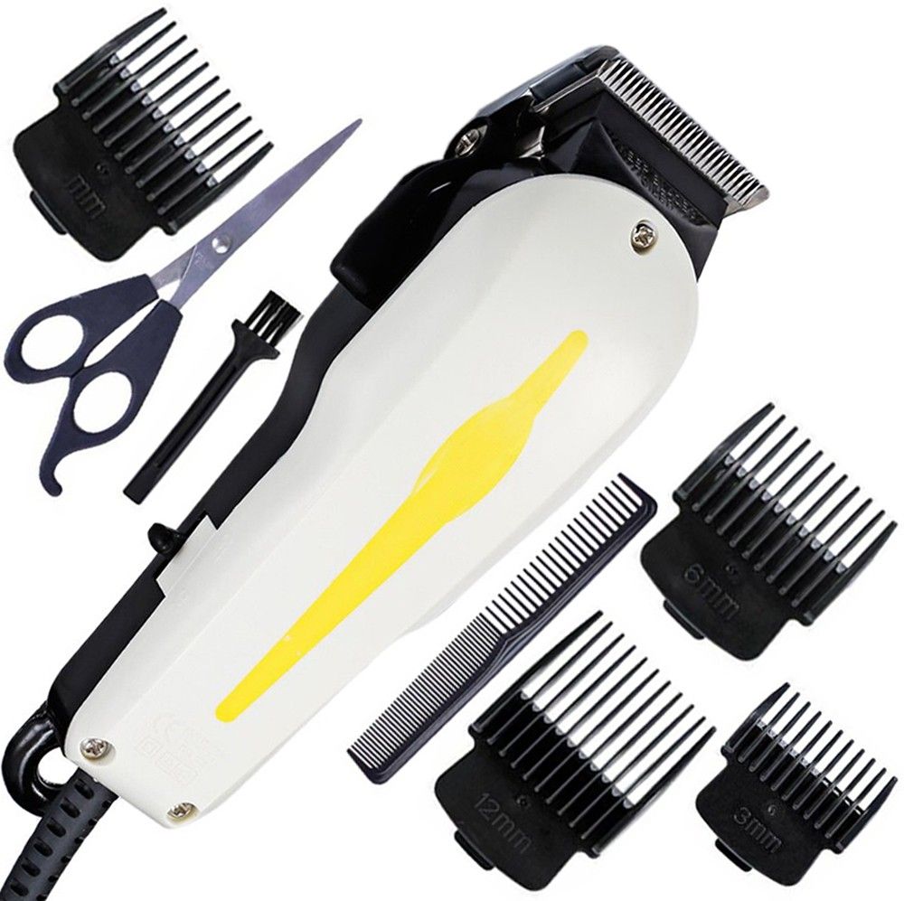 GEMY Professional Direct Electric Power non rechargeable hair trimmer Haircut Kit with Guide Combs Brush for man woman children use Grooming Kit 0 min Runtime -14 Length Settings