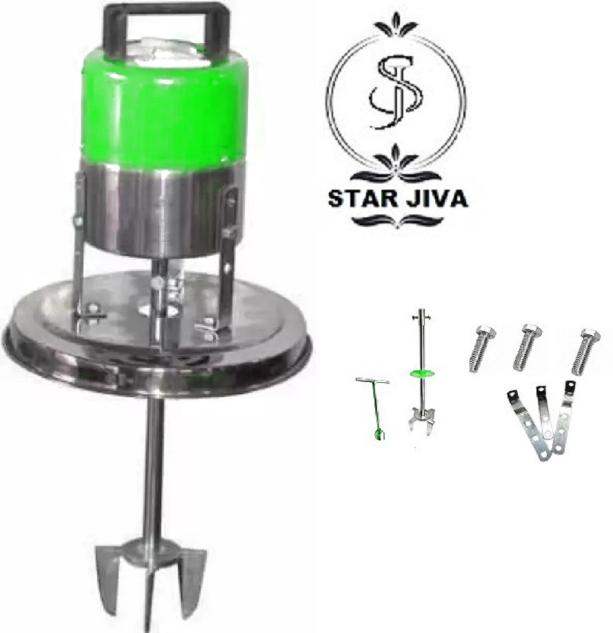 star jiva ALUMINIUM Heavy Duty Curd Butter Churner/Madhani/Lassi Machine 16.8 Ltrs With 2 way perculation and with extra accessories of rod phool Butter Maker Churn image 1