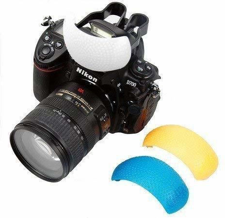SUPERNIC 3 Color Pop Up Hot-Shoe Flash Diffuser Set for DSLR Cameras (Canon, Nikon) Camera Diffuser-picture-30
