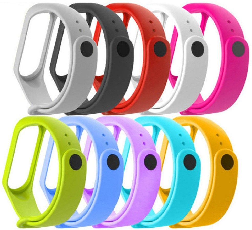 AUDICE Combo of 10pack For Xiaomi Mi Band 3 and Mi Band 4 Watch band Silicone Strap Colour Band Bracelet (Not Compatible with Mi Band 1/2) Smart Band Strap-picture-11