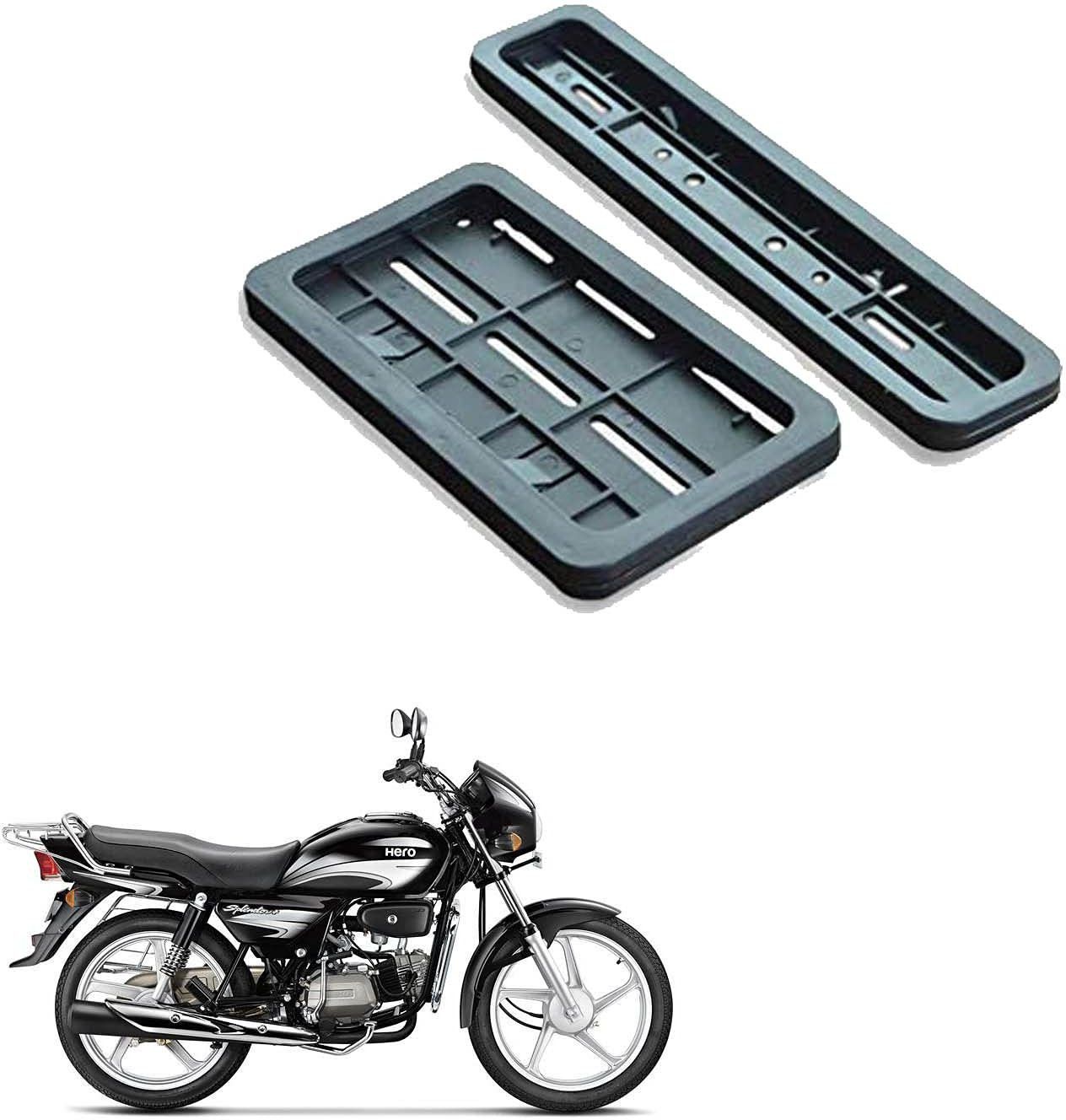 Bike Number Plate Frame(Standard Size for All Bikes) - Set of Two for Hero Splendor Plus Bike Number Plate-image-34
