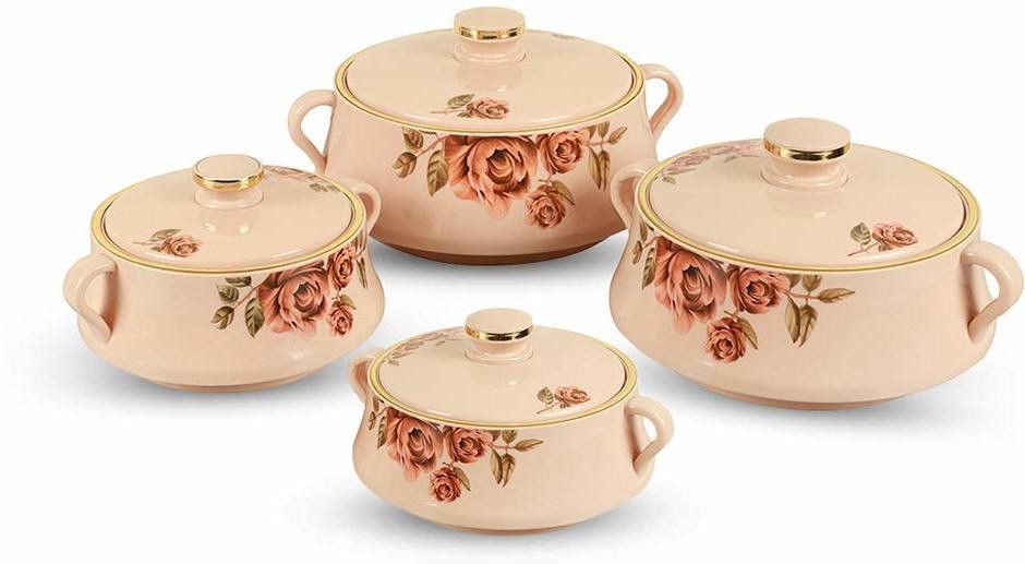 nayasa Pack of 4 Thermoware Casserole Set Pack of 4 Serve Casserole Set-picture-20