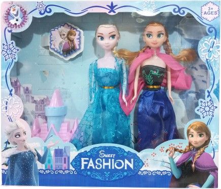 fortune pearl Dolls Princess Elsa Anna with Frozen Castle ICY Anna Castle 2pc Doll-picture-14