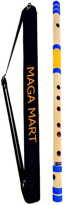 maga mart PVC Fiber | C Natural Bansuri | Middle Octave (21 Inches) | Right Handed | With Carry Bag Bamboo Flute-picture-14