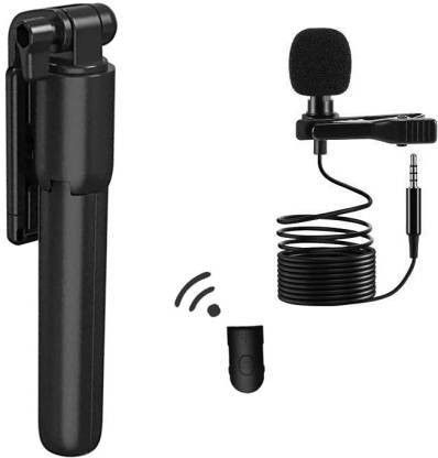 keeva Portable bluetooth selfie stick with mic 3 Axis Gimbal for Camera, Mobile-image-21