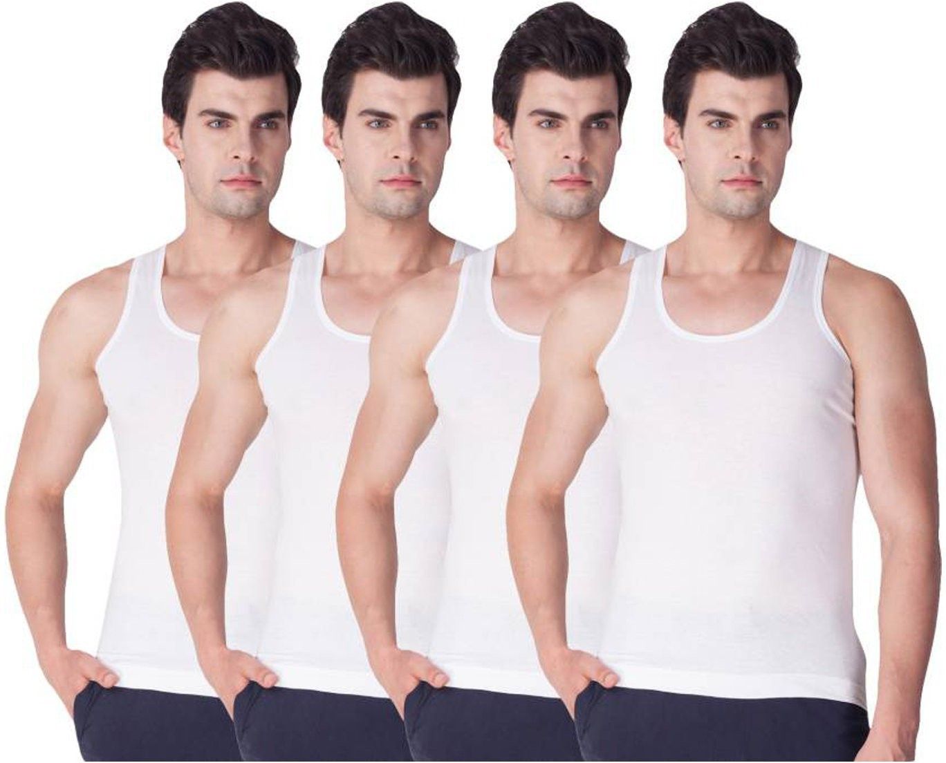 Pack of 4 Men Vest-image-26
