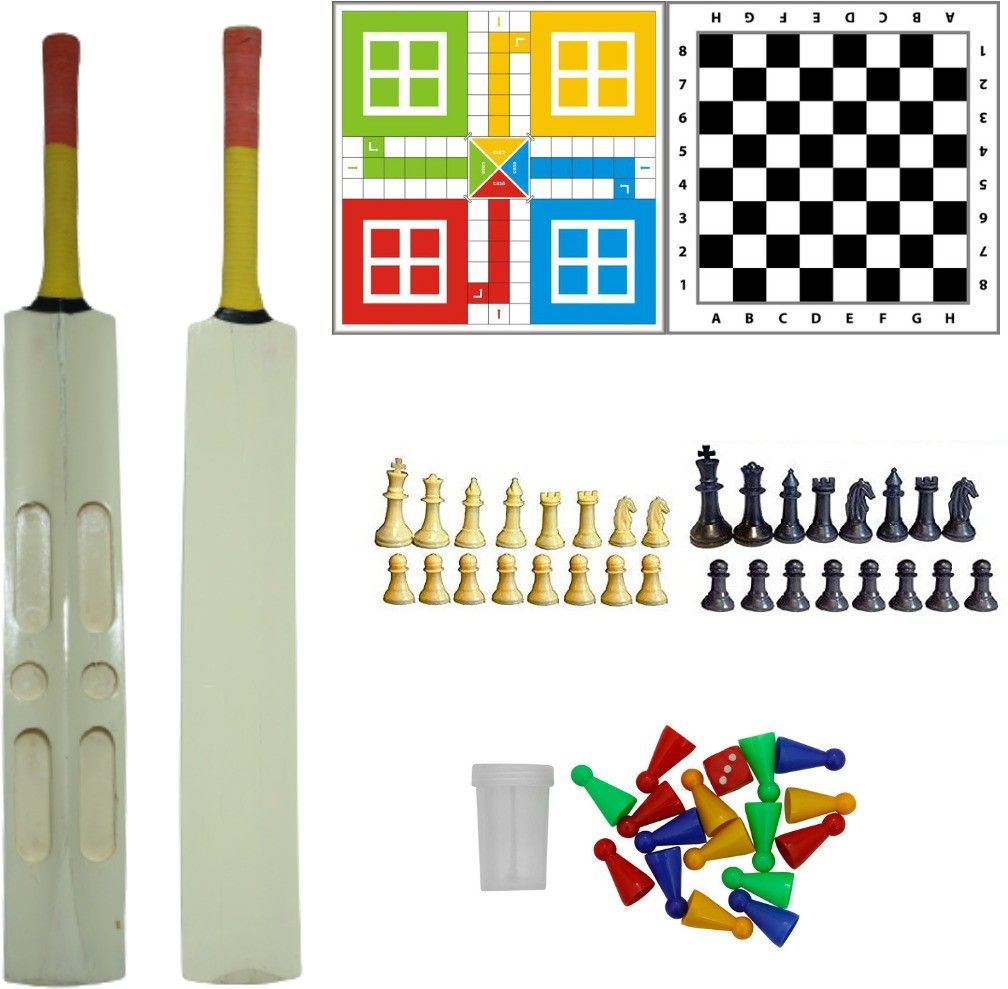 bigprint sports Chess Board and Kashmir Willow Cricket Bat set 110 cm Chess Board-picture-29
