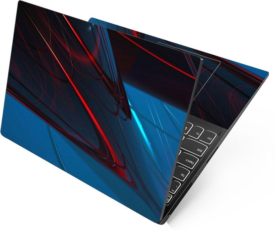 Techfit Full Panel Laptop Skins for 13.3, 14.1, 15.6 inch - No Residue, Bubble Free - Removable HD Quality Printed Vinyl/Sticker/Cover for Dell-Lenovo-Acer-HP (Cool Blue Abstract) Stretched Vinyl Laptop Decal 15.6-image-17