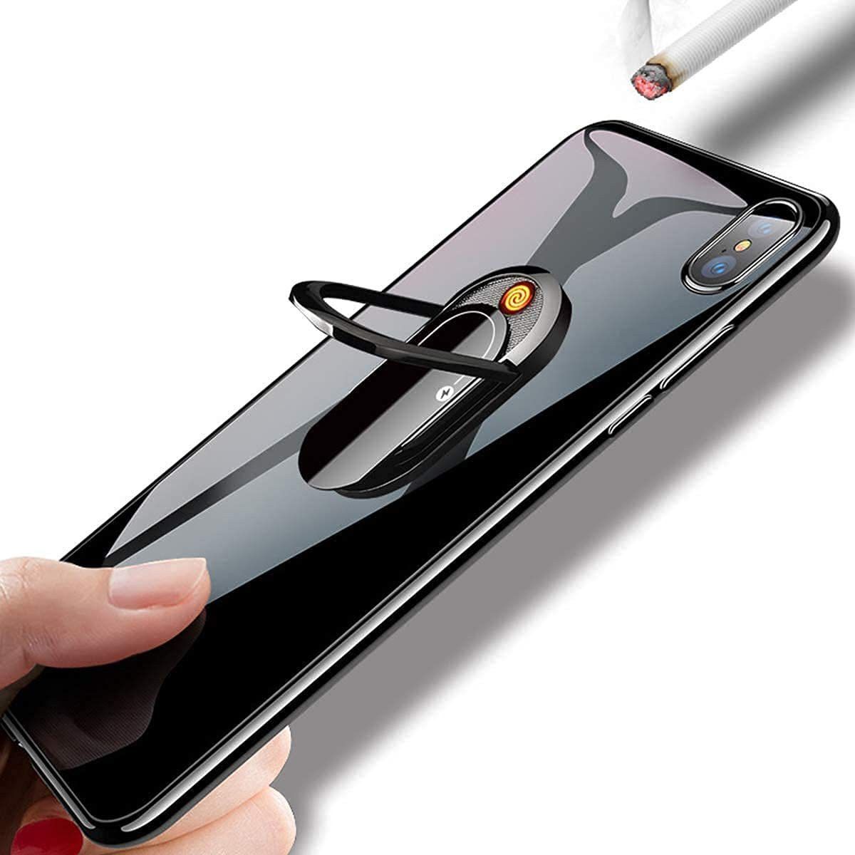 27 _ lighter mobile gripper Safe and easy to use, coil heats up when sliding opening the cover. mobile lighter 2 in 1 magnetic mobile holder Cigarette Lighter Stylish Pocket Lighter Pocket Lighter-image-2