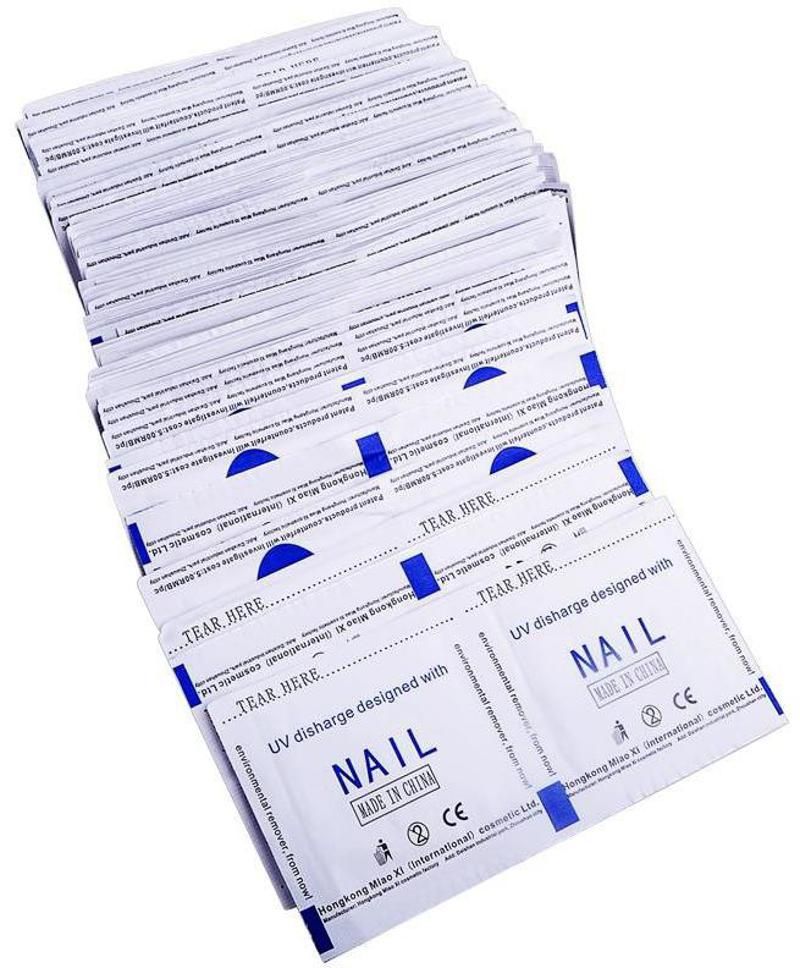 50 Pcs Gel Polish Remover Wraps Pads Manicure Polish Remove Tools Wipes Paper Pads