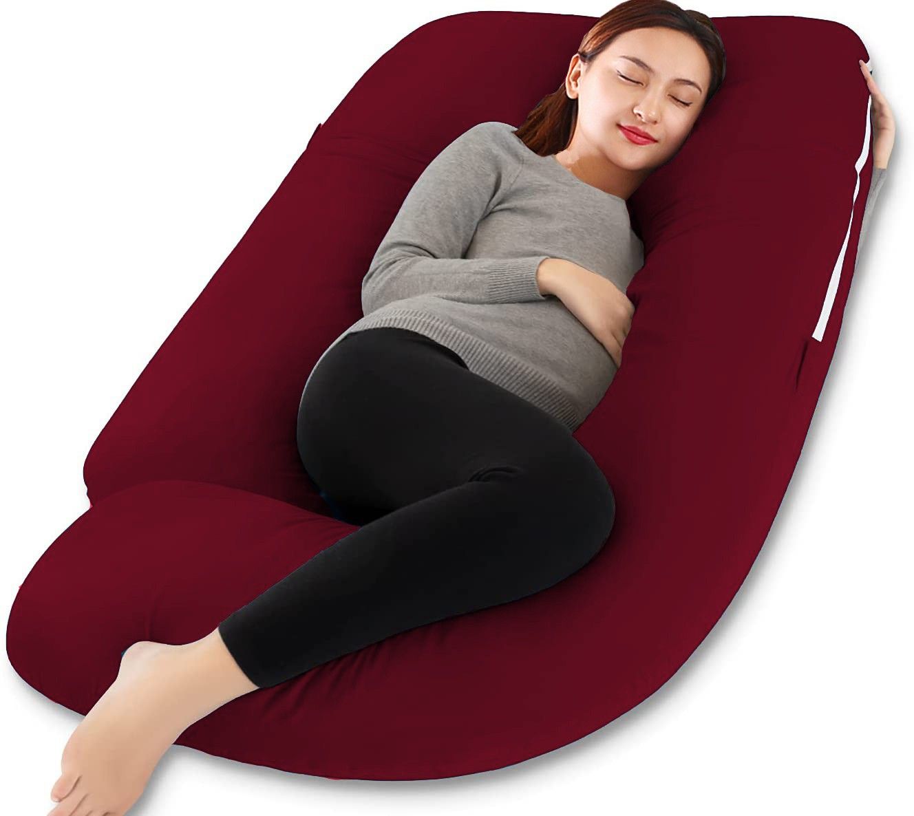 wild mint Microfibre Solid Pregnancy Pillow Pack of 1-picture-38