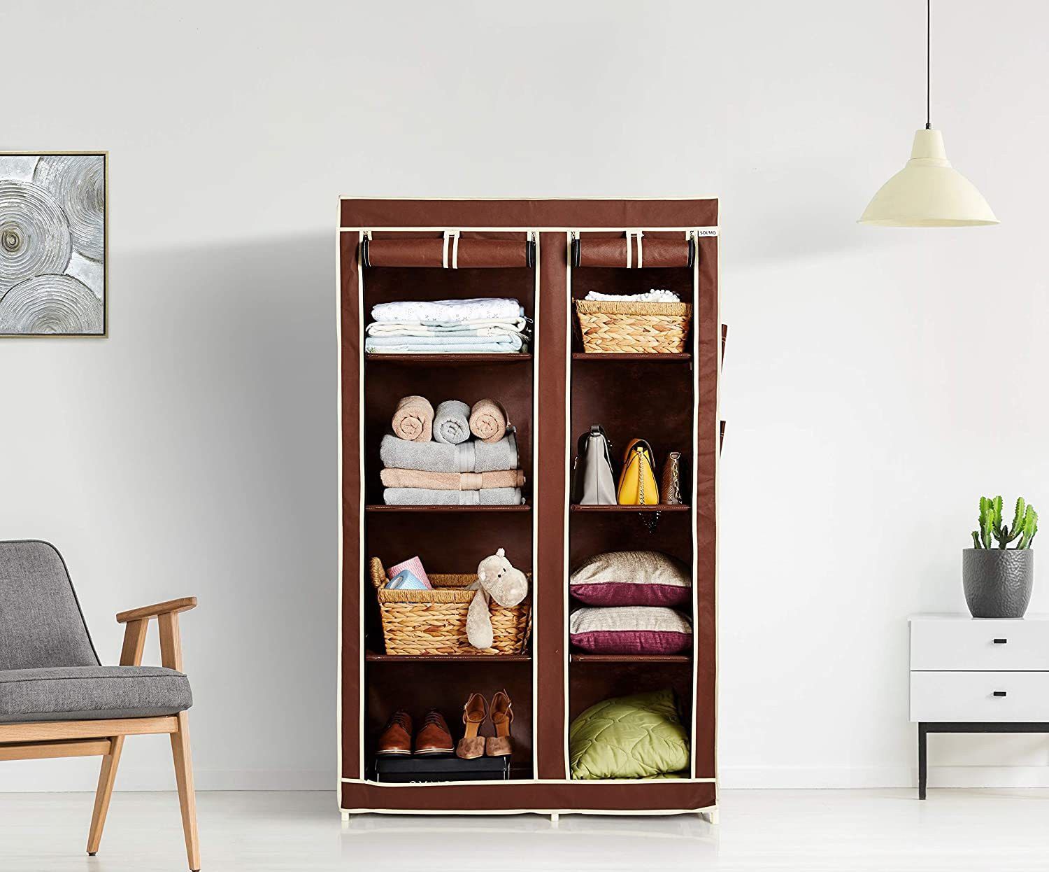 s . k store Micro Fiber Collapsible Wardrobe-picture-36