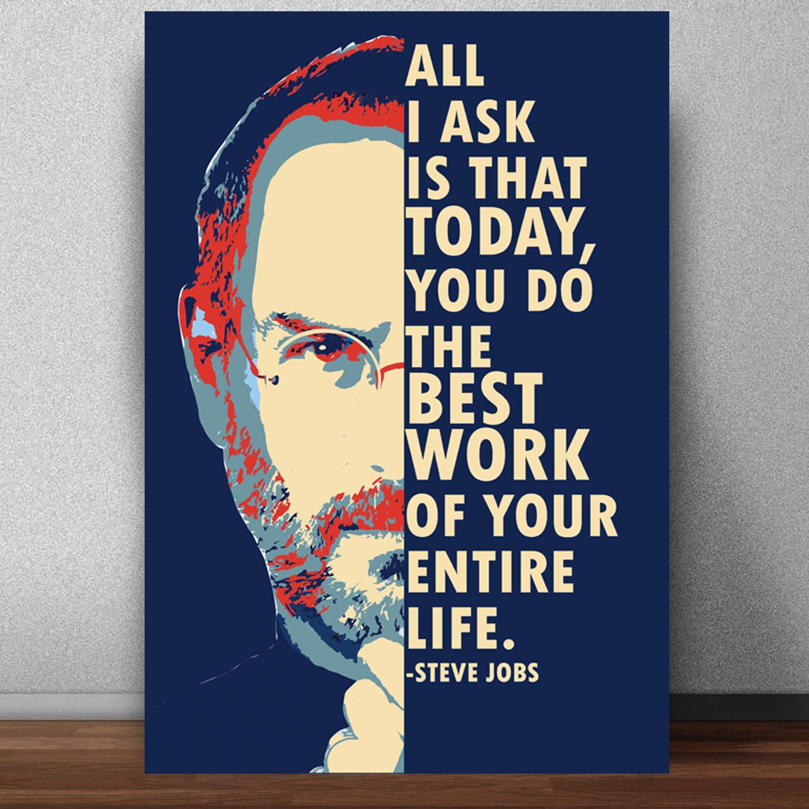 Steve Jobs Motivational Poster for Room & Office (13 inch X 19 inch, Rolled) Paper Print-image-29